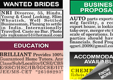 Saamna Times Situation Wanted display classified rates